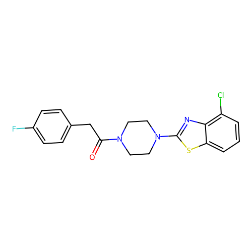 1-(4-(4-Chlorobenzo[d]thiazol-2-yl)piperazin-1-yl)-2-(4-fluorophenyl)ethanone structure