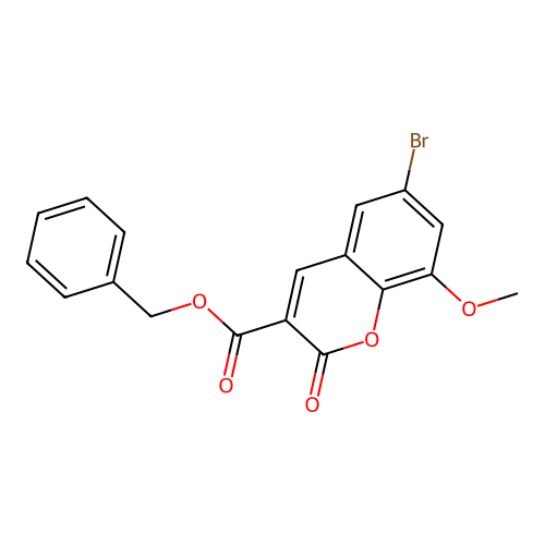 benzyl 6-bromo-8-methoxy-2-oxo-2H-chromene-3-carboxylate structure