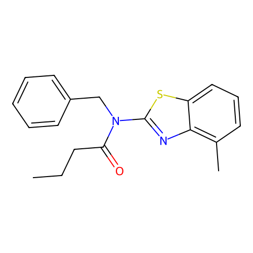 N-benzyl-N-(4-methylbenzo[d]thiazol-2-yl)butyramide structure
