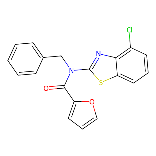 N-benzyl-N-(4-chlorobenzo[d]thiazol-2-yl)furan-2-carboxamide structure