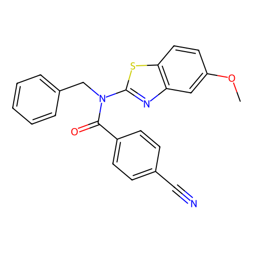 N-benzyl-4-cyano-N-(5-methoxybenzo[d]thiazol-2-yl)benzamide structure