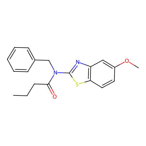N-benzyl-N-(5-methoxybenzo[d]thiazol-2-yl)butyramide structure