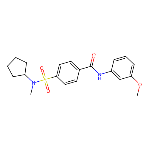 4-[cyclopentyl(methyl)sulfamoyl]-N-(3-methoxyphenyl)benzamide structure