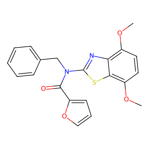 N-benzyl-N-(4,7-dimethoxybenzo[d]thiazol-2-yl)furan-2-carboxamide structure