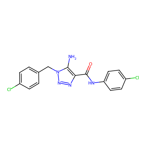 5-amino-1-(4-chlorobenzyl)-N-(4-chlorophenyl)-1H-1,2,3-triazole-4-carboxamide structure
