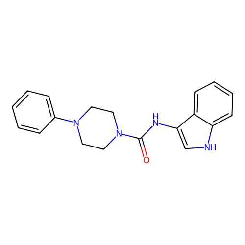 N-(1H-indol-3-yl)-4-phenylpiperazine-1-carboxamide structure