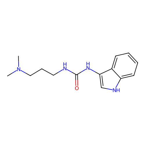 1-(3-(dimethylamino)propyl)-3-(1H-indol-3-yl)urea structure