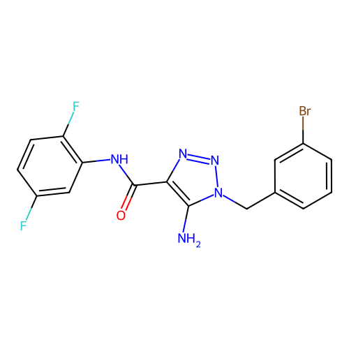 5-amino-1-(3-bromobenzyl)-N-(2,5-difluorophenyl)-1H-1,2,3-triazole-4-carboxamide structure