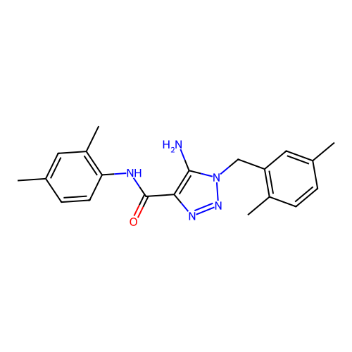 5-amino-1-(2,5-dimethylbenzyl)-N-(2,4-dimethylphenyl)-1H-1,2,3-triazole-4-carboxamide structure