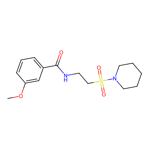 3-methoxy-N-(2-piperidin-1-ylsulfonylethyl)benzamide structure