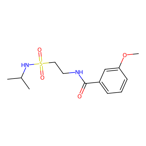 N-(2-(N-isopropylsulfamoyl)ethyl)-3-methoxybenzamide structure