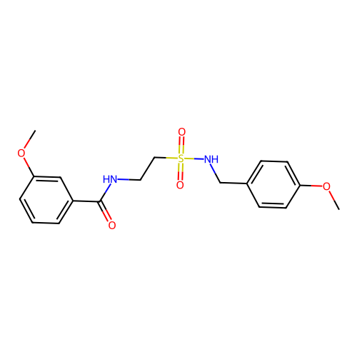 3-methoxy-N-(2-(N-(4-methoxybenzyl)sulfamoyl)ethyl)benzamide structure