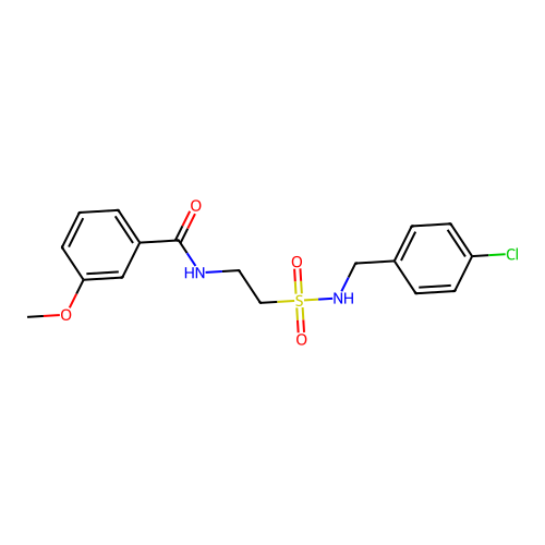 N-(2-(N-(4-chlorobenzyl)sulfamoyl)ethyl)-3-methoxybenzamide structure