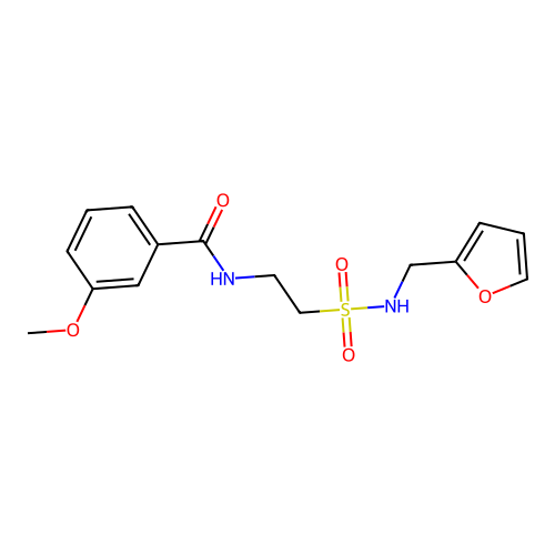 N-(2-(N-(furan-2-ylmethyl)sulfamoyl)ethyl)-3-methoxybenzamide structure