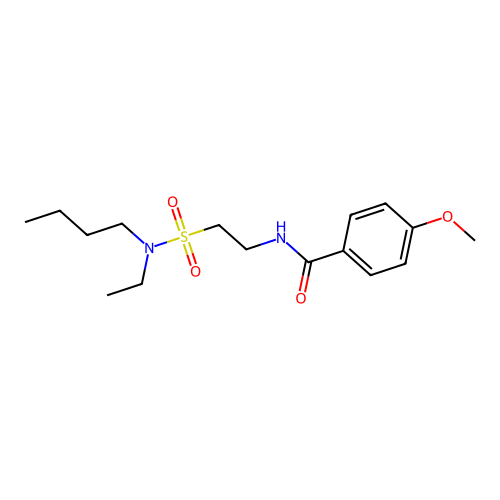 N-(2-(N-butyl-N-ethylsulfamoyl)ethyl)-4-methoxybenzamide structure