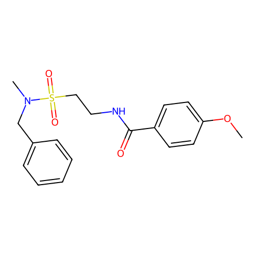 N-{2-[benzyl(methyl)sulfamoyl]ethyl}-4-methoxybenzamide structure