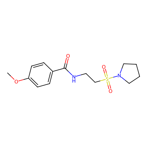 4-methoxy-N-(2-pyrrolidin-1-ylsulfonylethyl)benzamide structure
