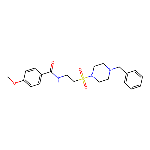 N-[2-(4-benzylpiperazin-1-yl)sulfonylethyl]-4-methoxybenzamide structure