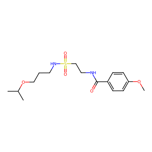 N-(2-(N-(3-isopropoxypropyl)sulfamoyl)ethyl)-4-methoxybenzamide structure