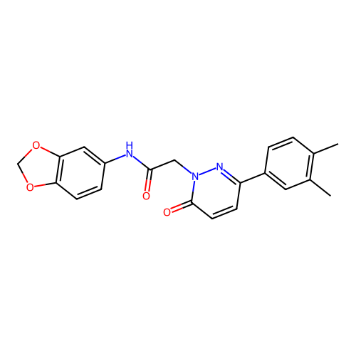 N-(1,3-benzodioxol-5-yl)-2-[3-(3,4-dimethylphenyl)-6-oxopyridazin-1-yl]acetamide structure
