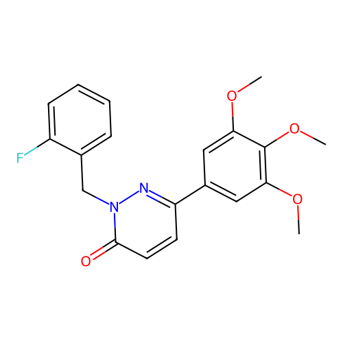 2-(2-fluorobenzyl)-6-(3,4,5-trimethoxyphenyl)pyridazin-3(2H)-one structure