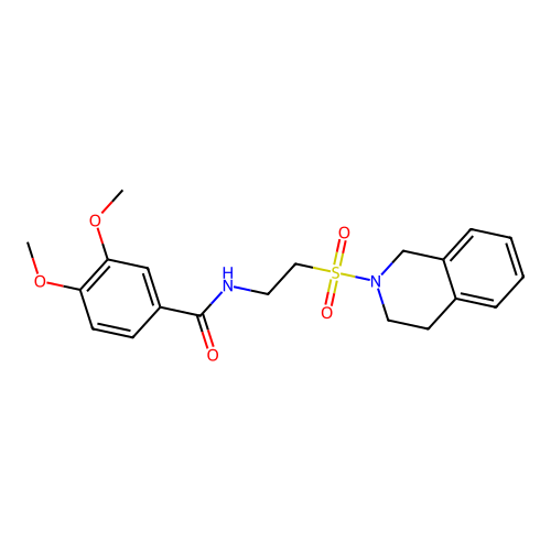N-(2-((3,4-dihydroisoquinolin-2(1H)-yl)sulfonyl)ethyl)-3,4-dimethoxybenzamide structure