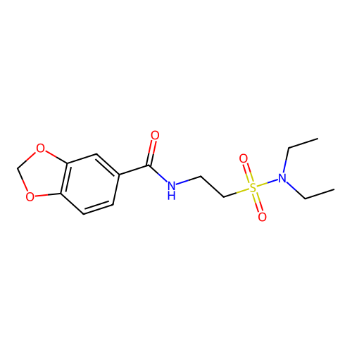 N-(2-(N,N-diethylsulfamoyl)ethyl)benzo[d][1,3]dioxole-5-carboxamide structure