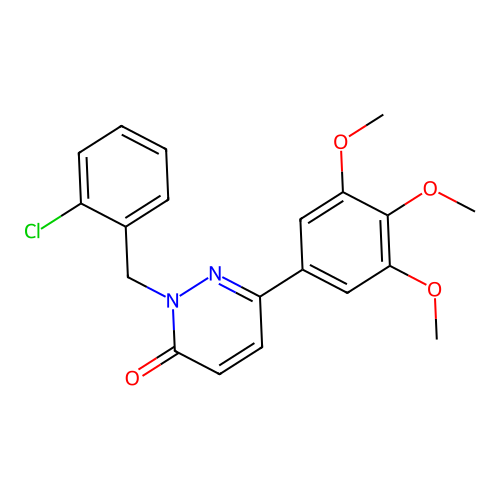 2-(2-chlorobenzyl)-6-(3,4,5-trimethoxyphenyl)pyridazin-3(2H)-one structure