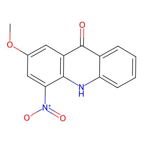 9(10H)-Acridinone, 2-methoxy-4-nitro- structure
