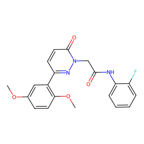 2-[3-(2,5-dimethoxyphenyl)-6-oxopyridazin-1-yl]-N-(2-fluorophenyl)acetamide structure