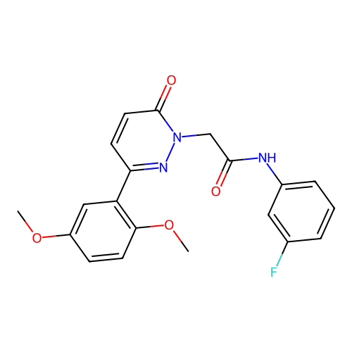 2-[3-(2,5-dimethoxyphenyl)-6-oxopyridazin-1-yl]-N-(3-fluorophenyl)acetamide structure