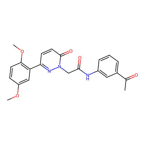 N-(3-acetylphenyl)-2-[3-(2,5-dimethoxyphenyl)-6-oxopyridazin-1-yl]acetamide structure
