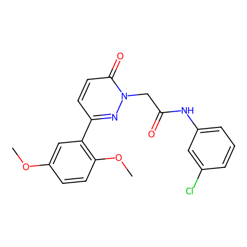 N-(3-chlorophenyl)-2-[3-(2,5-dimethoxyphenyl)-6-oxopyridazin-1-yl]acetamide structure