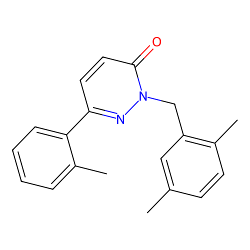 2-(2,5-dimethylbenzyl)-6-(o-tolyl)pyridazin-3(2H)-one structure