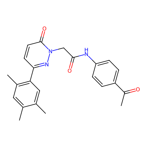 N-(4-acetylphenyl)-2-[6-oxo-3-(2,4,5-trimethylphenyl)pyridazin-1-yl]acetamide structure