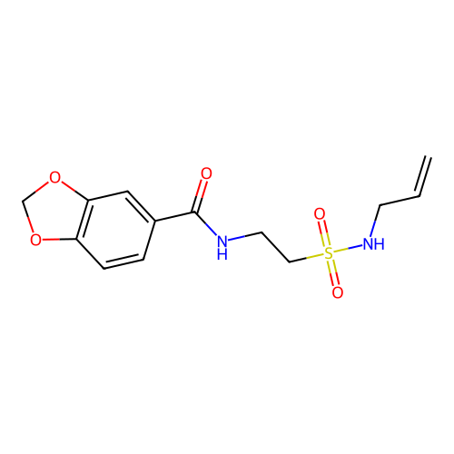 N-(2-(N-allylsulfamoyl)ethyl)benzo[d][1,3]dioxole-5-carboxamide structure