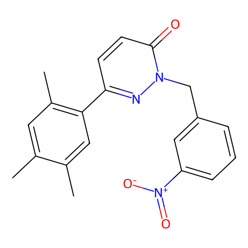 2-(3-nitrobenzyl)-6-(2,4,5-trimethylphenyl)pyridazin-3(2H)-one structure