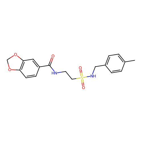 N-[2-[(4-methylphenyl)methylsulfamoyl]ethyl]-1,3-benzodioxole-5-carboxamide structure