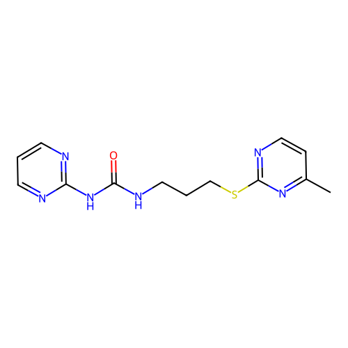 1-[3-(4-Methylpyrimidin-2-yl)sulfanylpropyl]-3-pyrimidin-2-ylurea structure