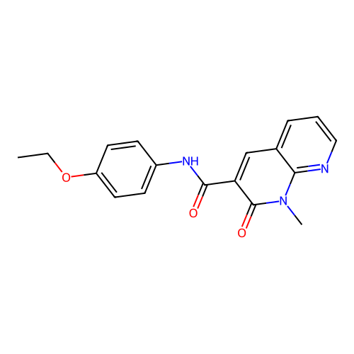 N-(4-ethoxyphenyl)-1-methyl-2-oxo-1,2-dihydro-1,8-naphthyridine-3-carboxamide structure