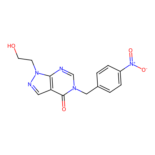 1-(2-Hydroxyethyl)-5-[(4-nitrophenyl)methyl]pyrazolo[3,4-d]pyrimidin-4-one structure