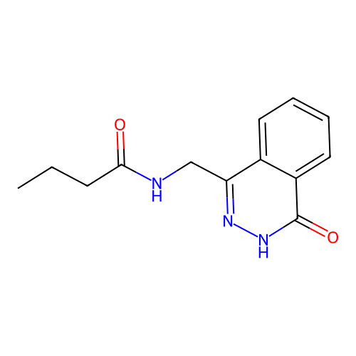 N-((4-oxo-3,4-dihydrophthalazin-1-yl)methyl)butyramide structure