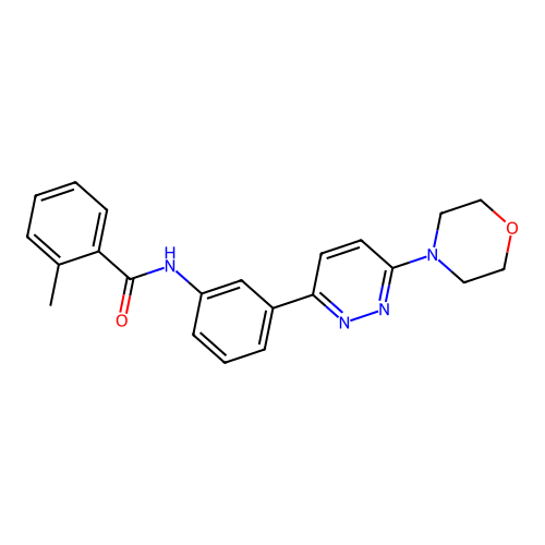 2-methyl-N-[3-(6-morpholin-4-ylpyridazin-3-yl)phenyl]benzamide structure