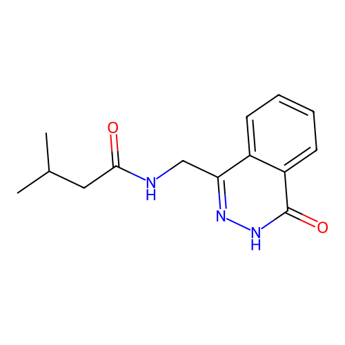 3-methyl-N-[(4-oxo-3H-phthalazin-1-yl)methyl]butanamide structure