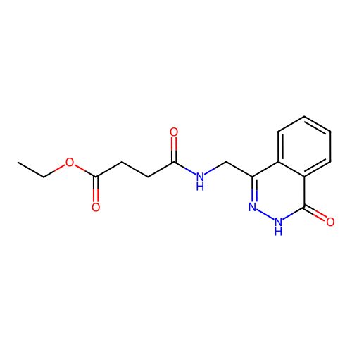 Ethyl 4-oxo-4-(((4-oxo-3,4-dihydrophthalazin-1-yl)methyl)amino)butanoate structure