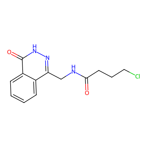 4-chloro-N-[(4-oxo-3H-phthalazin-1-yl)methyl]butanamide structure