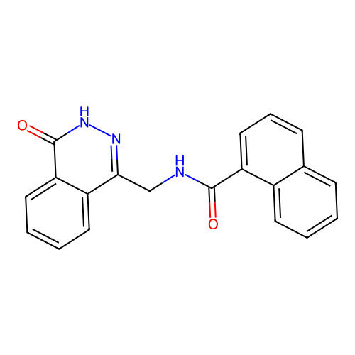 N-[(4-oxo-3H-phthalazin-1-yl)methyl]naphthalene-1-carboxamide structure