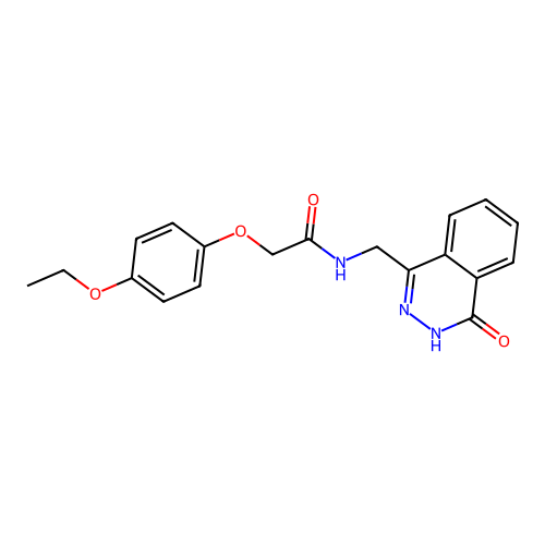 2-(4-ethoxyphenoxy)-N-[(4-oxo-3H-phthalazin-1-yl)methyl]acetamide structure