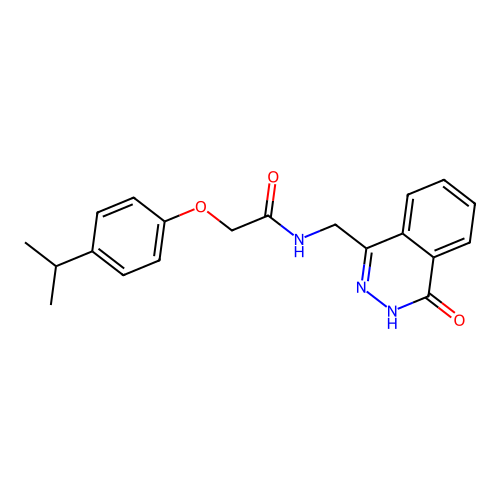2-(4-isopropylphenoxy)-N-((4-oxo-3,4-dihydrophthalazin-1-yl)methyl)acetamide structure