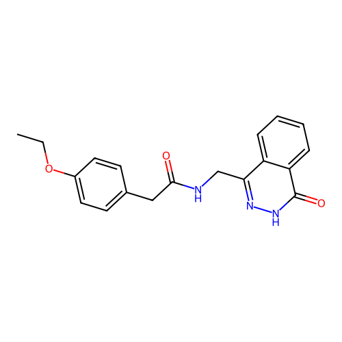 2-(4-ethoxyphenyl)-N-[(4-oxo-3H-phthalazin-1-yl)methyl]acetamide structure